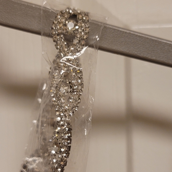 NWT Lulu's Silver Sequin Cowl Neck Mini Dress With Rhinestone Straps - Picture 16 of 16